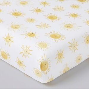 2 Pottery Barn Kids Sun Print Organic Crib Fitted Sheet